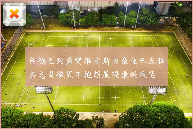 阿德巴约盛赞维金斯为最佳队友称其总是微笑不抱怨展现谦逊风范